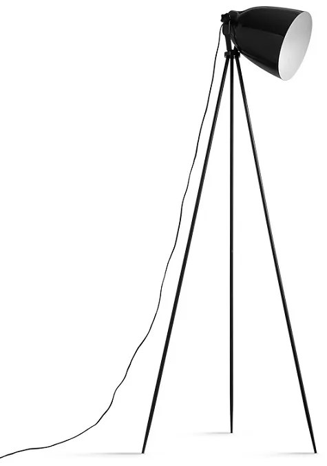 Czarna metalowa lampa podłogowa CINDA TYPE 5