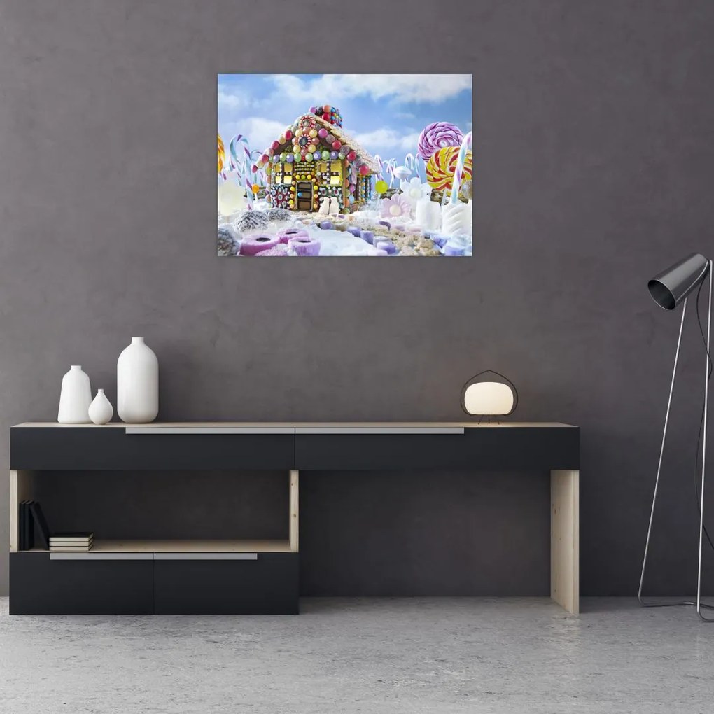 Obraz - Chatka z piernika (70x50 cm)