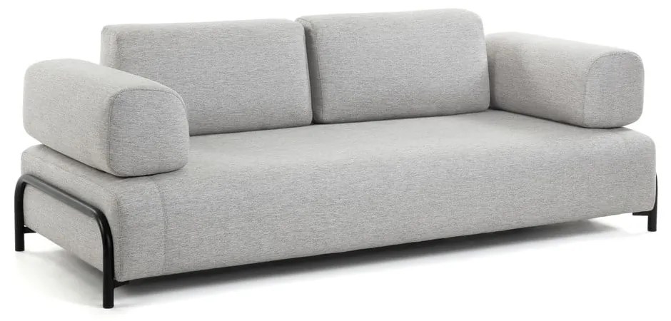 Jasnoszara sofa z podłokietnikami Kave Home Compo