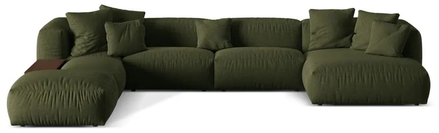 Zielony narożnik modułowy (lewostronny/w kształcie litery U) Martina – Micadoni Home