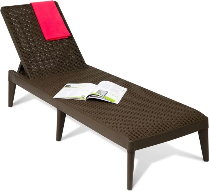 NUMANA, Leżak ogrodowy plastikowy  brązowy