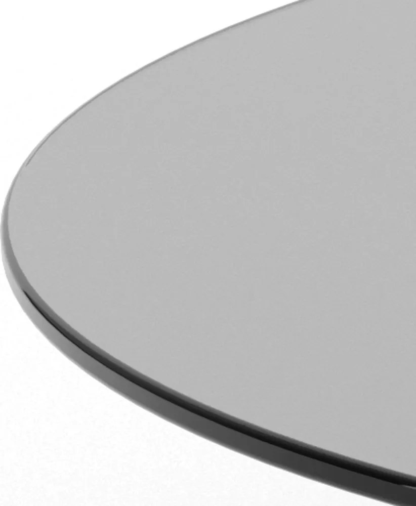 Szary szklany okrągły stolik ø 80 cm Samos – Actona