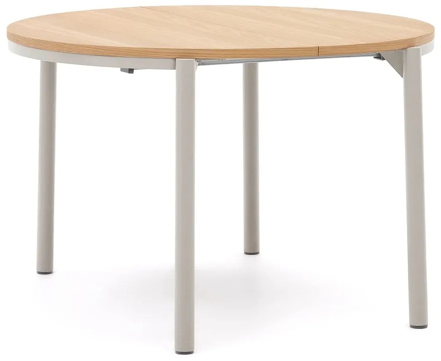 Okrągły rozkładany stół w dekorze dębu ø 120 cm Montuiri – Kave Home