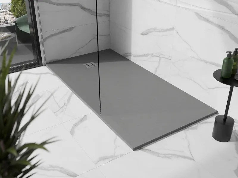 Mexen Stone+ brodzik kompozytowy prostokątny 200 x 80 cm, szary-beton - 44618020
