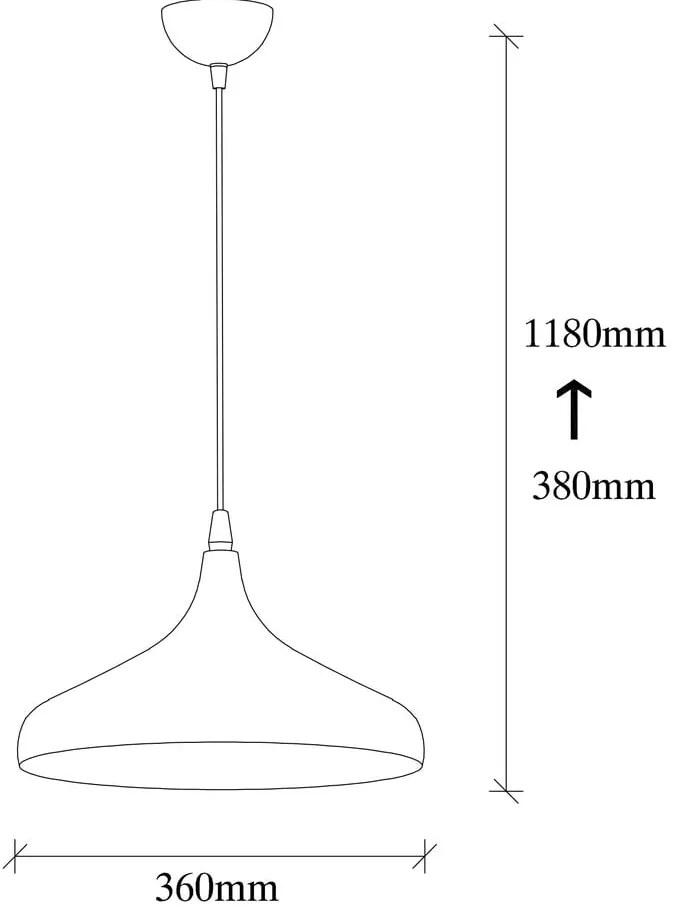 Lampa wisząca w kolorze brązu z metalowym kloszem ø 36 cm Tattoo – Opviq lights