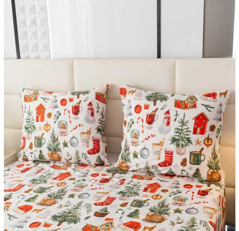 PrzytulneMieszkanie.pl PrzytulneMieszkanie.pl Pościel z mikrofibry FESTIVE MAGIC w kolorze białym Rozmiar pościeli: 70 x 90 cm | 140 x 220 cm