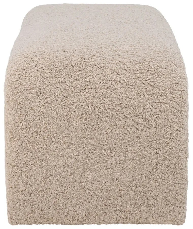Kremowa ławka z materiału bouclé Bobbie – Bloomingville