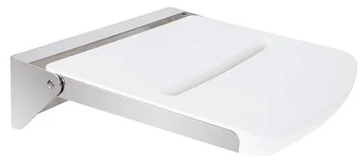 Siedzisko prysznicowe 46,2x12 cm srebrno-białe