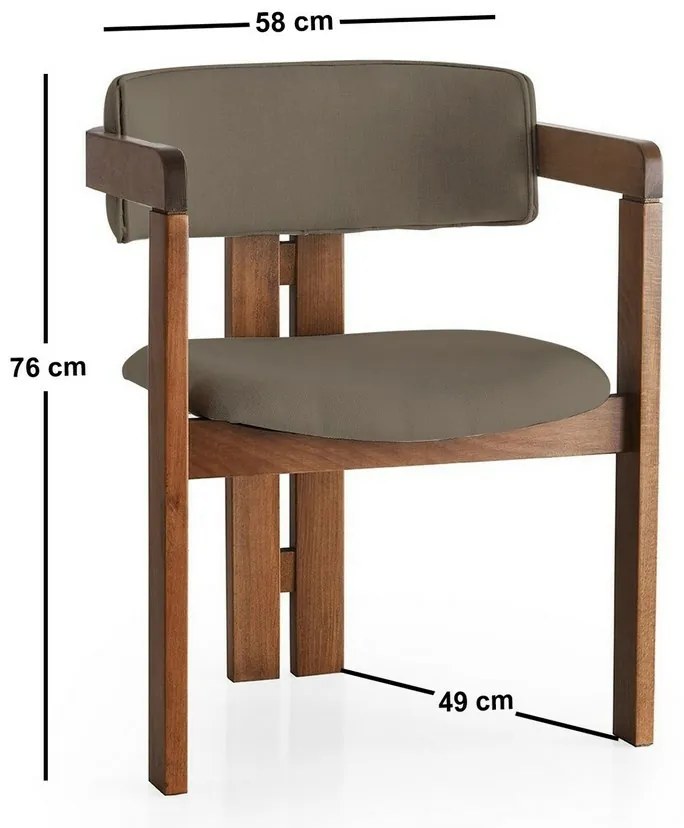 Krzesło do jadalni CO Light Brown and Walnut