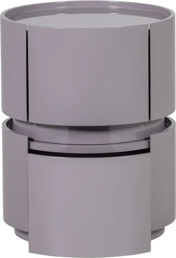 Jasnoszara szafka nocna z połyskiem Lunex – WOOOD