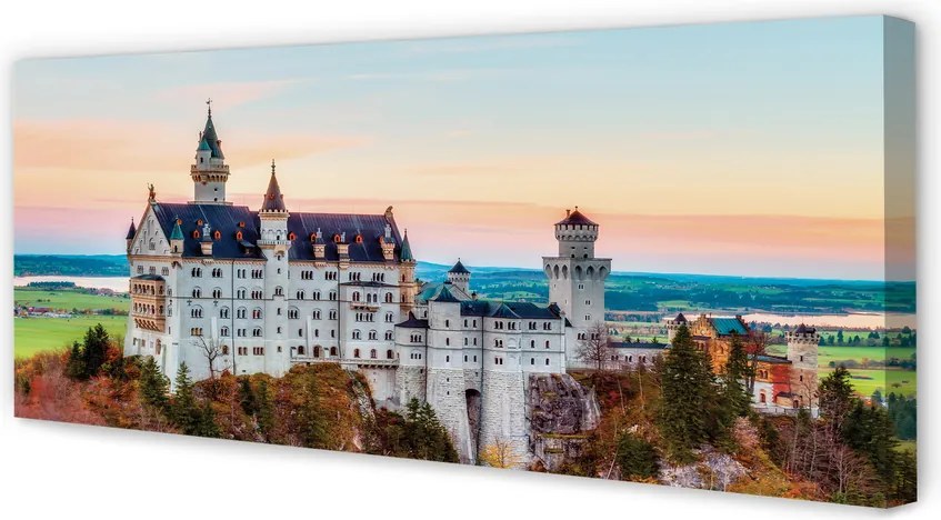 Duży obraz na płótnie Zamek w Monachium w Jesiennej Aurze