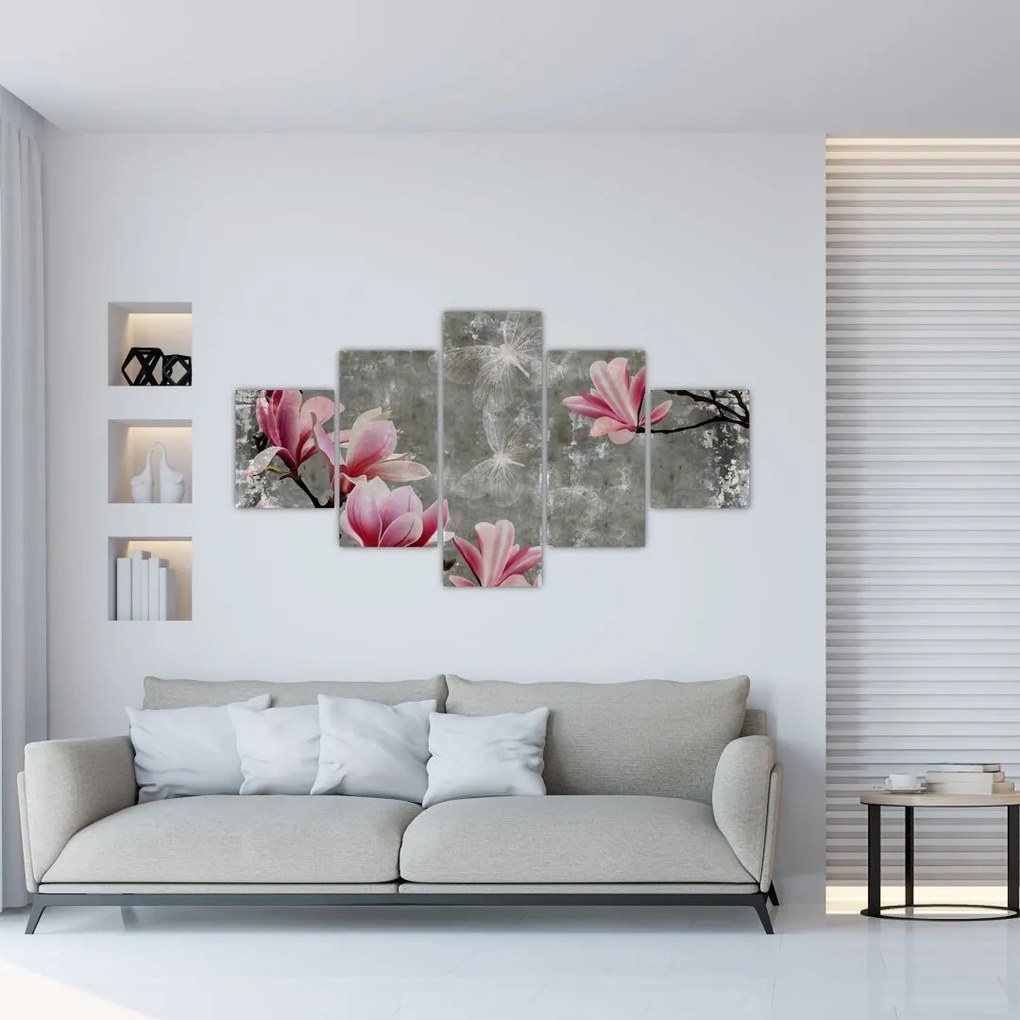 Obraz z kwiatami (125x70 cm)