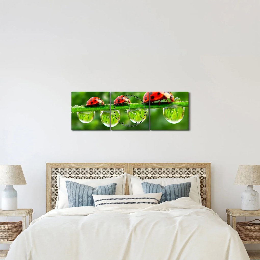 Obraz - Sunshine of the Seven Suns (z zegarem) (90x30 cm)
