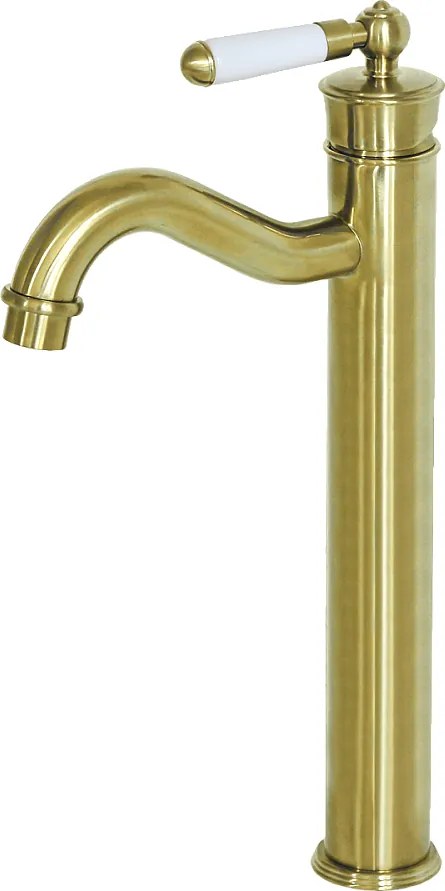 Leeds Bateria umywalkowa retro wysoka, szczotkowane złoto - Essebagno