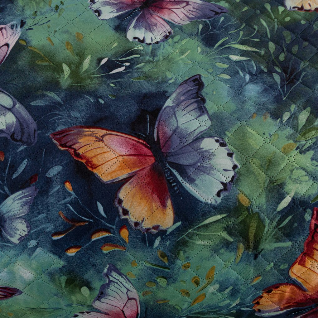 Narzuta na łóżko ze wzorem COLORFUL BUTTERFLY, kolorowy Rozmiar: 170 x 210 cm