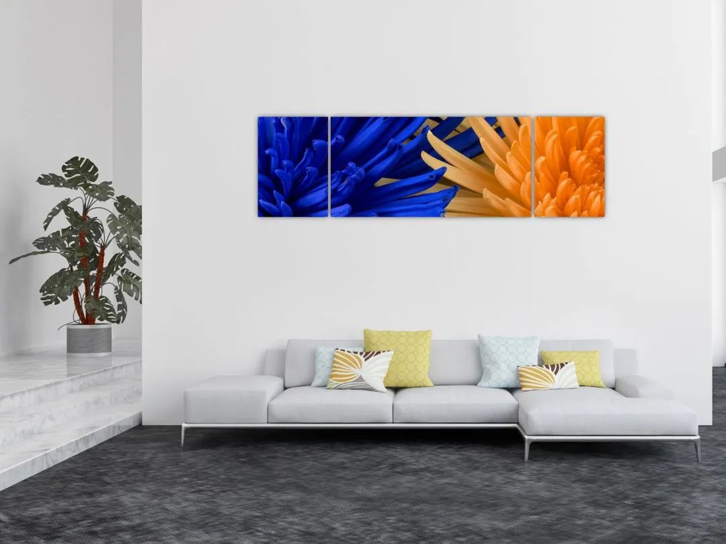 Szczegółowy obraz kwiatów (170x50 cm)