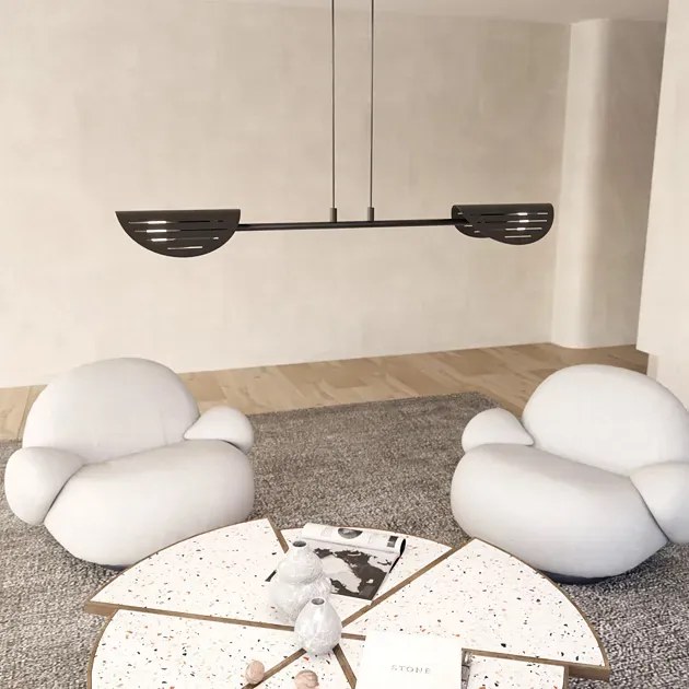 Czarna nowoczesna metalowa lampa wisząca - 28X D167 K9-P21