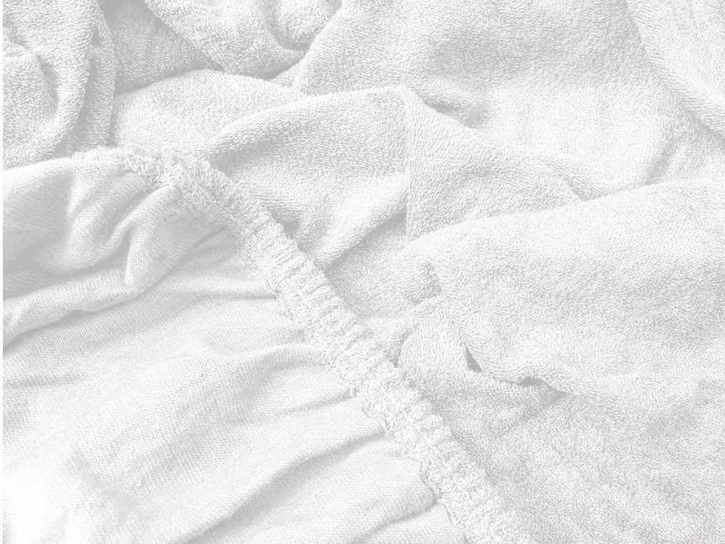 PrzytulneMieszkanie.pl Prześcieradło frotte EXCLUSIVE białe 200x220 cm