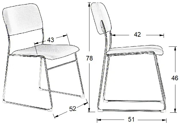 Krzesło biurowe CN-62 czarne STEMA