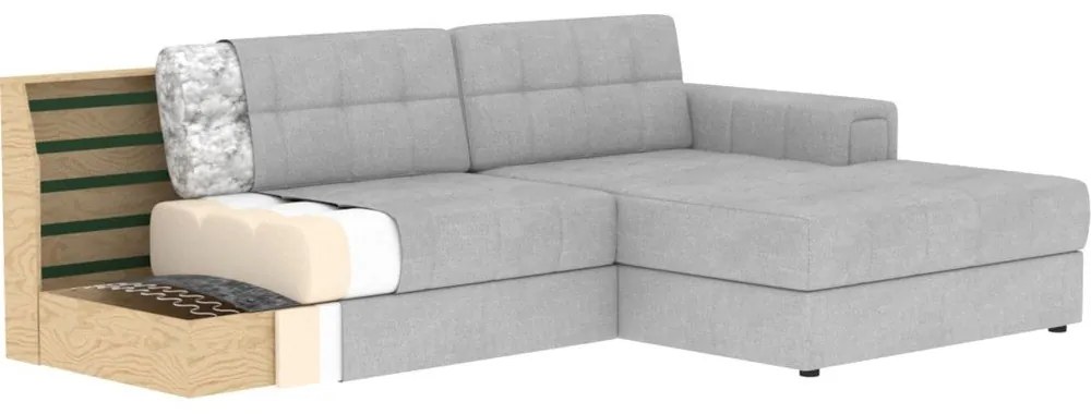 Jasnobrązowy aksamitny rozkładany narożnik (prawostronny/z szezlongiem) Blezalt – ELTAP