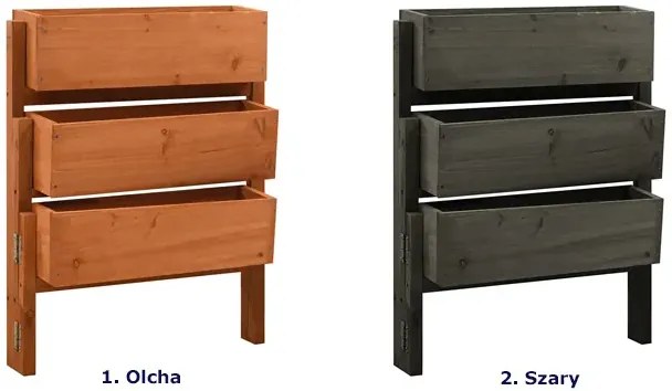 Drewniana Potrójna Donica Ogrodowa A1-B90