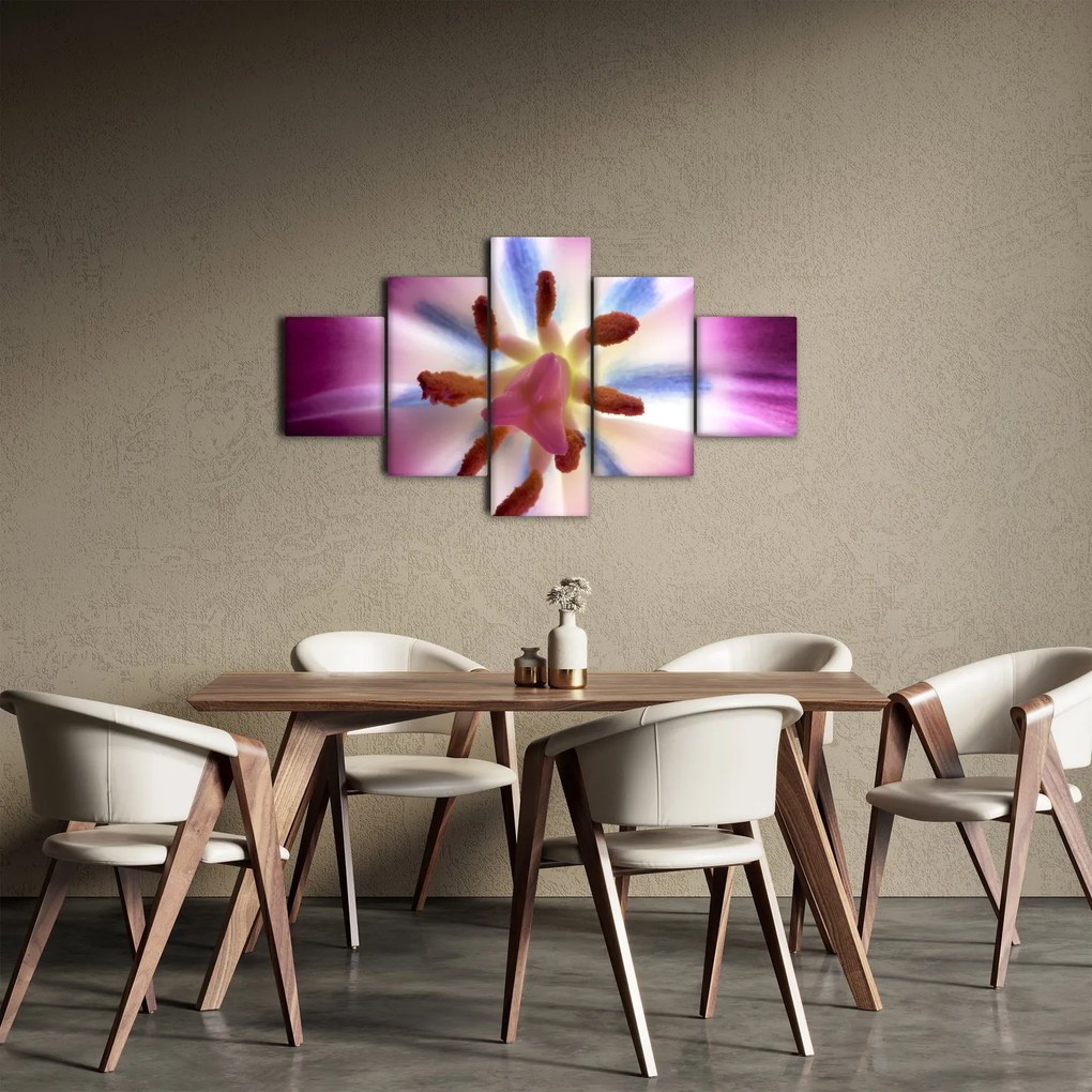 Obraz - Kwiat tulipana w szczegółach (125x70 cm)