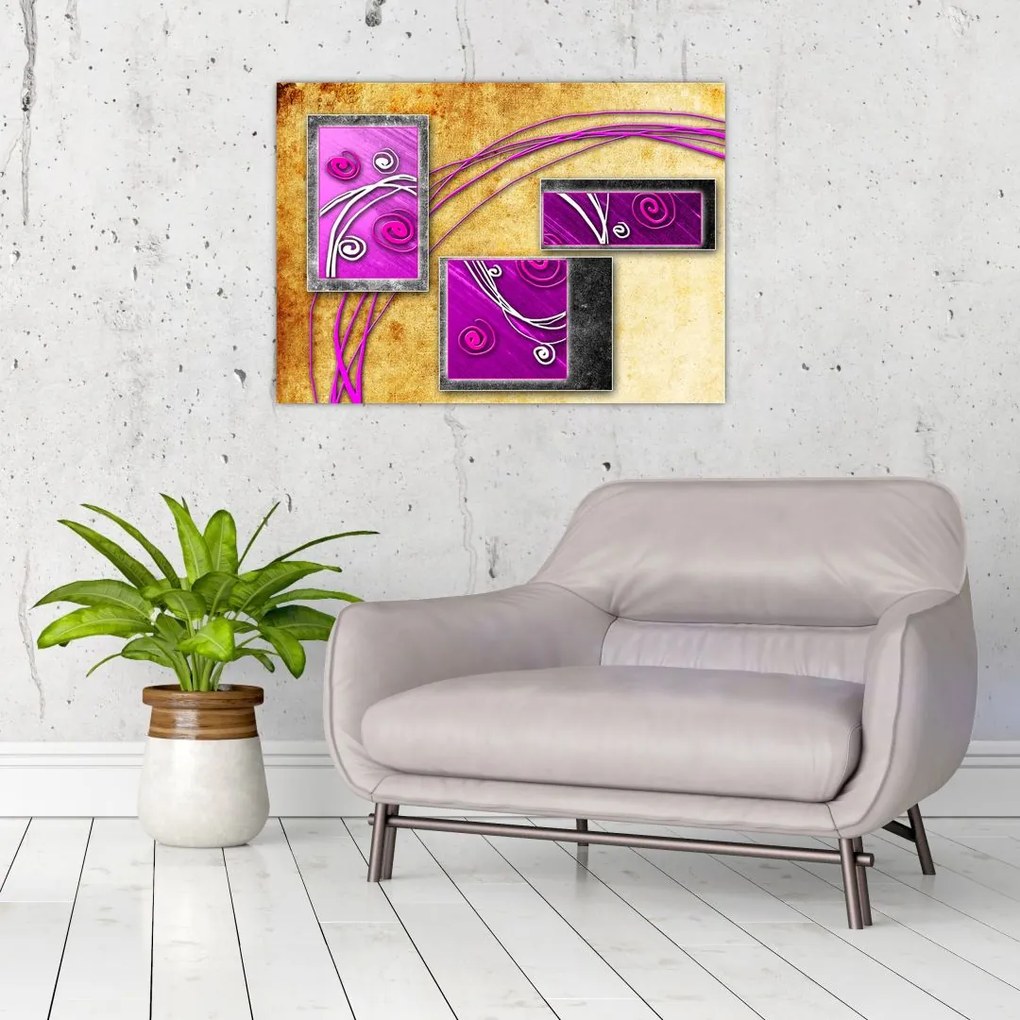 Obraz na szkle abstrakcji (70x50 cm)