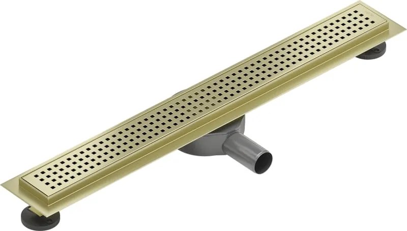 Mexen Flat 360° M08 odpływ liniowy obrotowy 50 cm, złoty szczotkowany - 1A25050-40