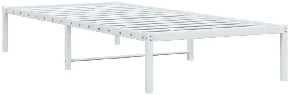 Łóżko jednoosobowe biały metal 90x200 cm L7-Z64