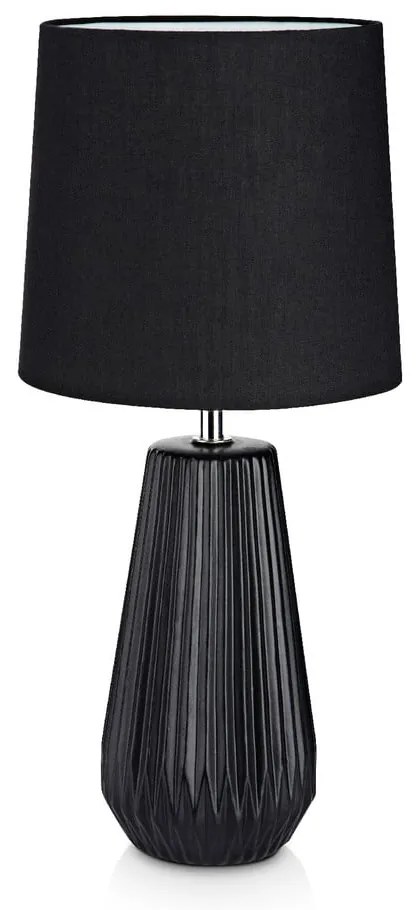 Czarna lampa stołowa Markslöjd Nicci, ø 19 cm