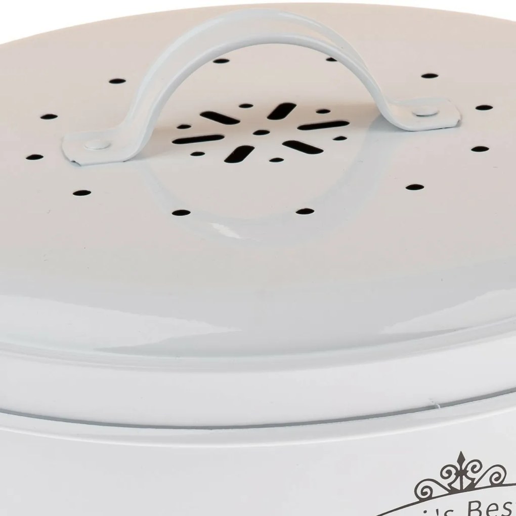 Metalowy pojemnik na kompost z filtrem węglowym 8 l