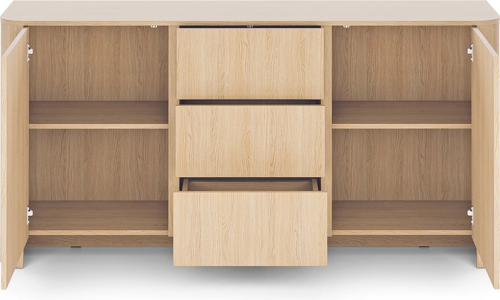 Komoda Sorrenti 168 cm z szufladami - dąb vicenza