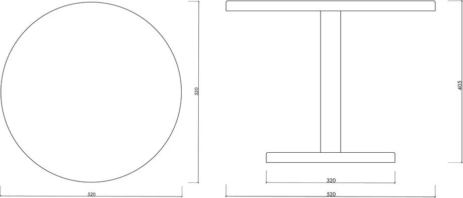 Okrągły stolik ø 52 cm Odo – noo.ma