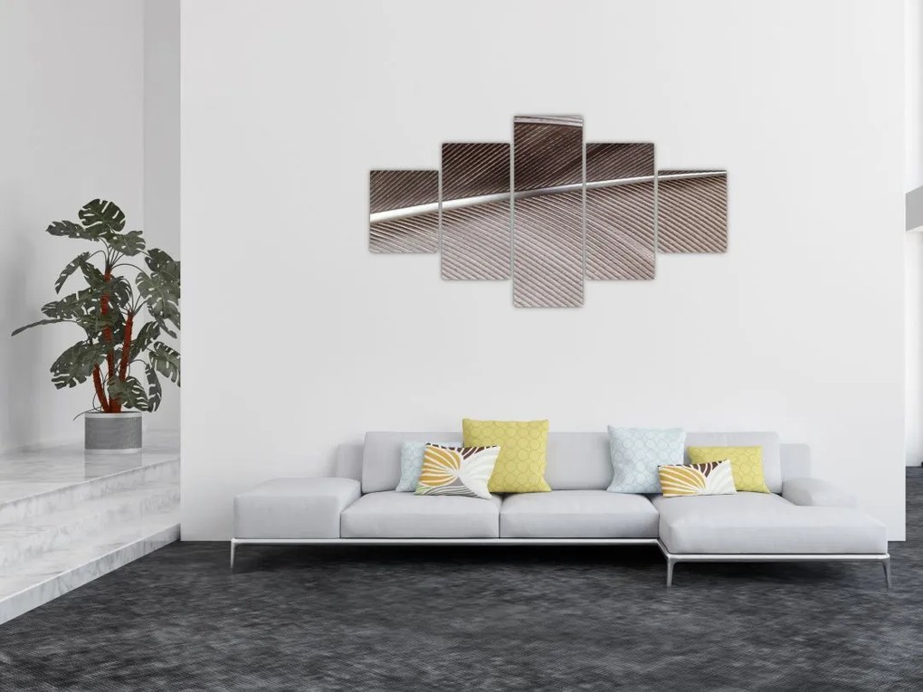 Abstrakcyjny obraz włókien (125x70 cm)