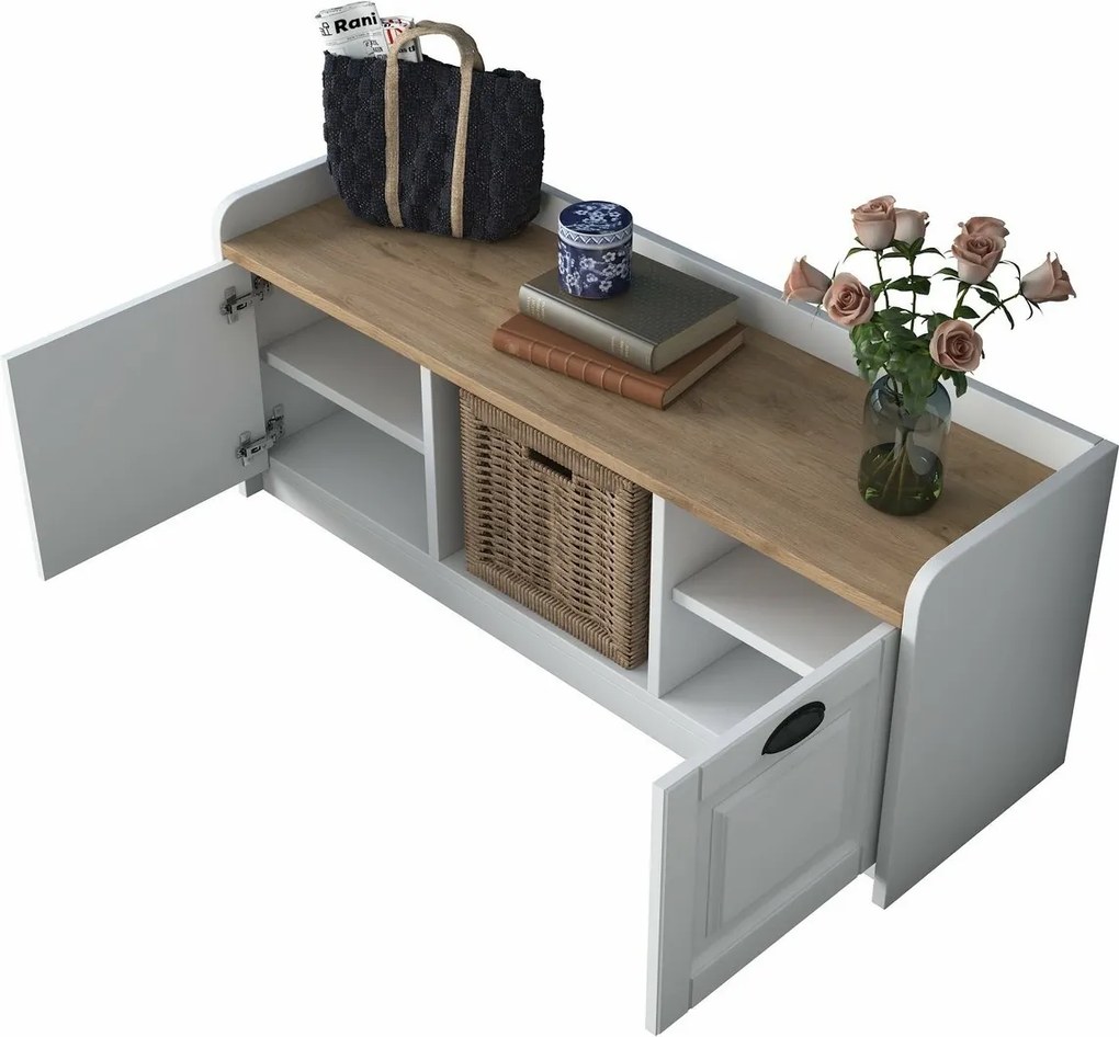 Szafka na buty Pilo White and Walnut