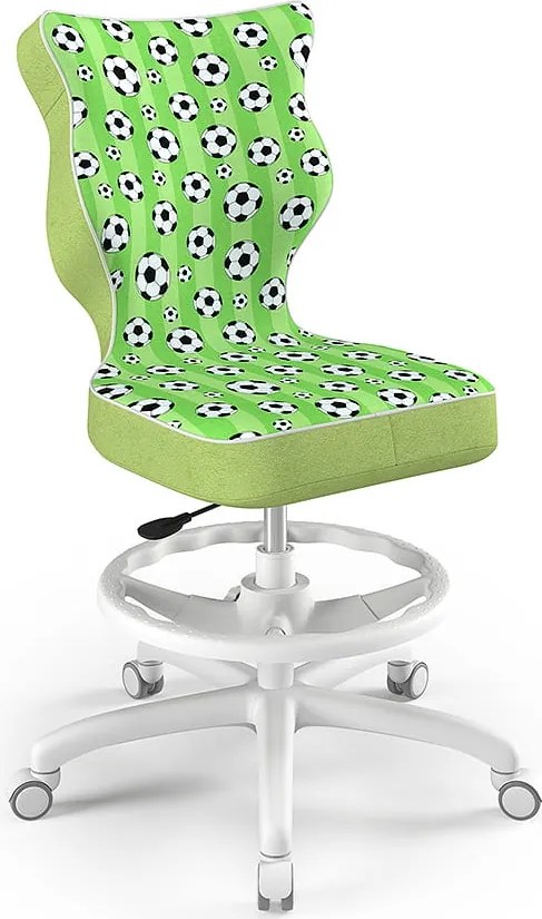 Ergonomiczne krzesło do biurka Petit White rozmiar 5 (146-176,5 cm) z podnóżkiem i wzorami