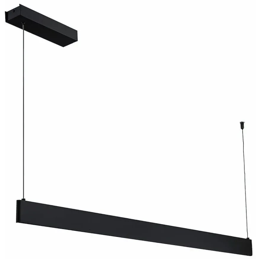 Czarna podłużna lampa wisząca - K611-Segro