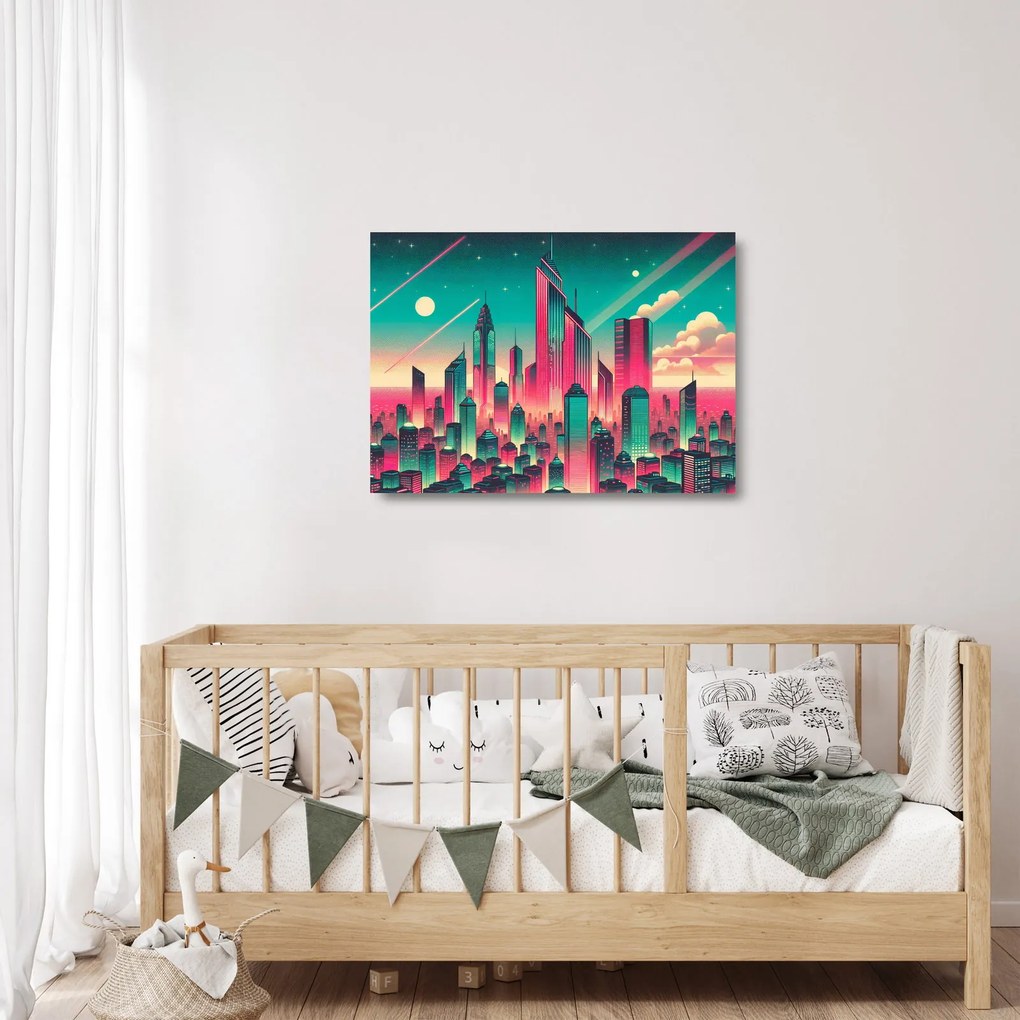 Obraz na szkle – Metropolia w stylu pop-art (70x50 cm)