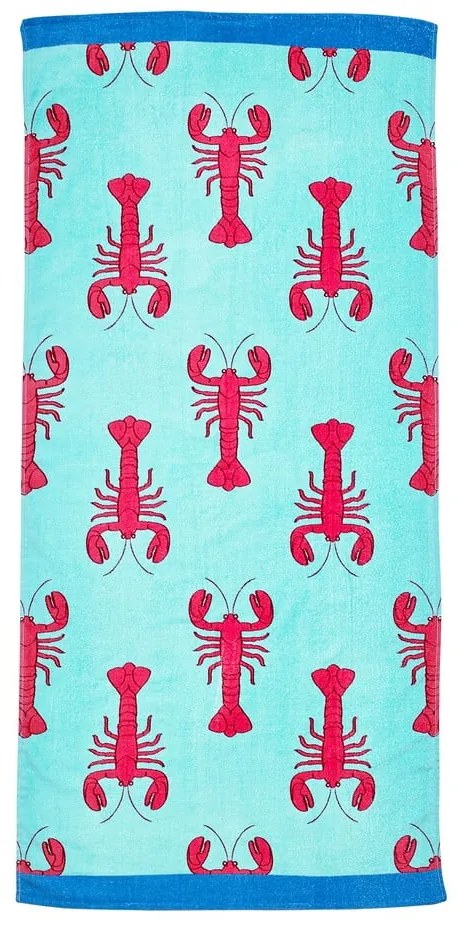 Niebieski bawełniany ręcznik plażowy 76x160 cm Lobster – Catherine Lansfield