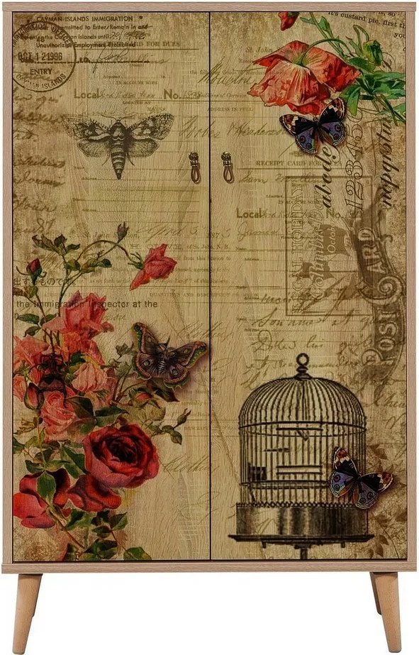 Szafka Mega Sonoma Oak Roses