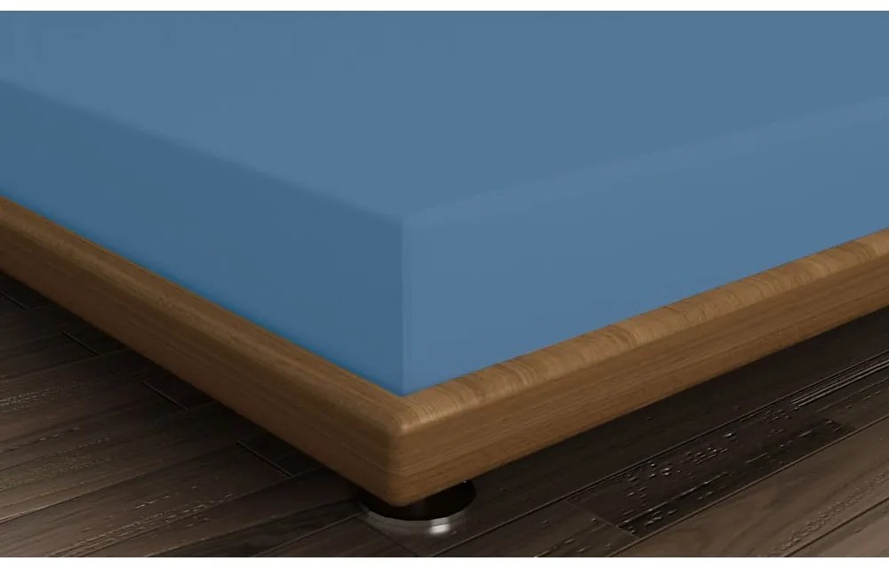Niebieskie bawełniane prześcieradło z gumką 140x200 cm – Mijolnir