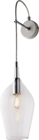 Kinkiet Ares Iron z przezroczystym szkłem Pyrex 1 światło .14 P.21 BL273-AP1-TR