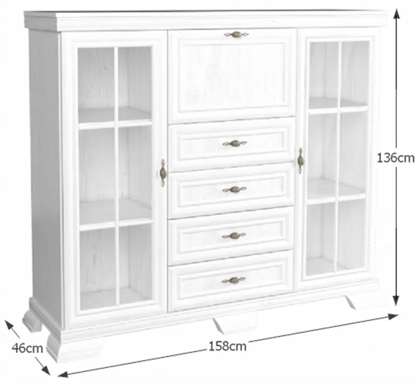 Komoda KORA KK7, sosna andersen