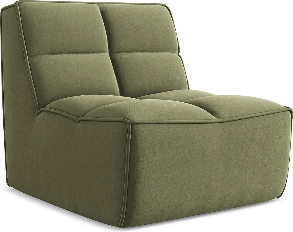 Moduł - z tkaniny welwetowej - oliwkowy - KALAI