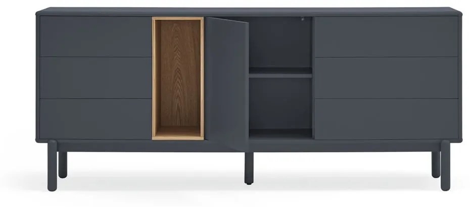 Ciemnoszara wysoka komoda 180x76 cm Corvo – Teulat