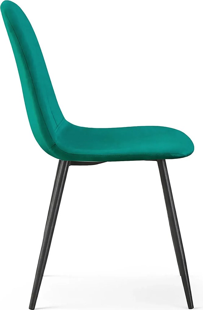 Zielone pikowane krzesło welurowe L9-Z31