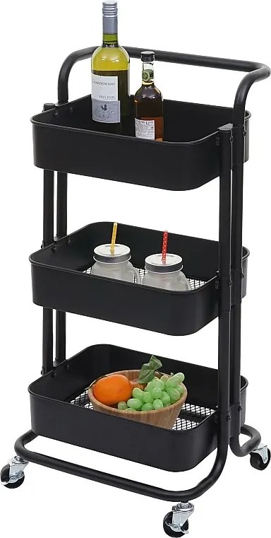 MCW-C64 wózek do serwowania z uchwytem,  czarny z uchwytem