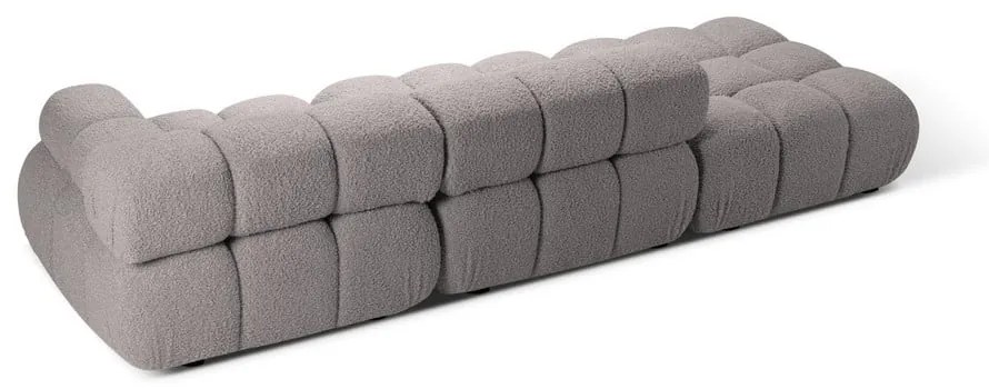 Jasnoszara sofa modułowa z materiału bouclé 288 cm Bellis – Micadoni