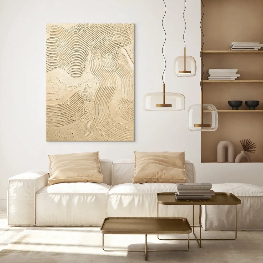 Ręcznie malowany obraz 88x118 cm Metallic Champagne – Malerifabrikken