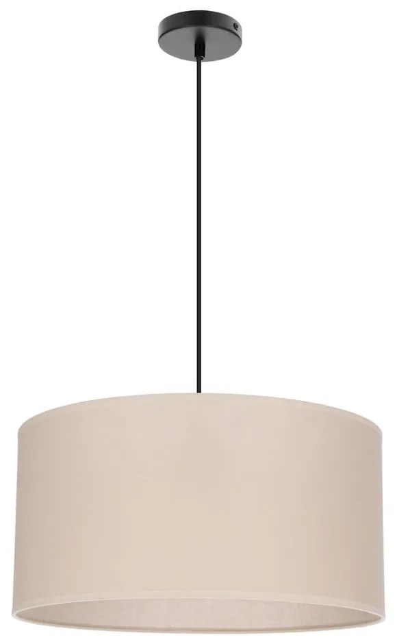 Beżowa lampa wisząca z tekstylnym kloszem ø 40 cm Shanti – Candellux Lighting